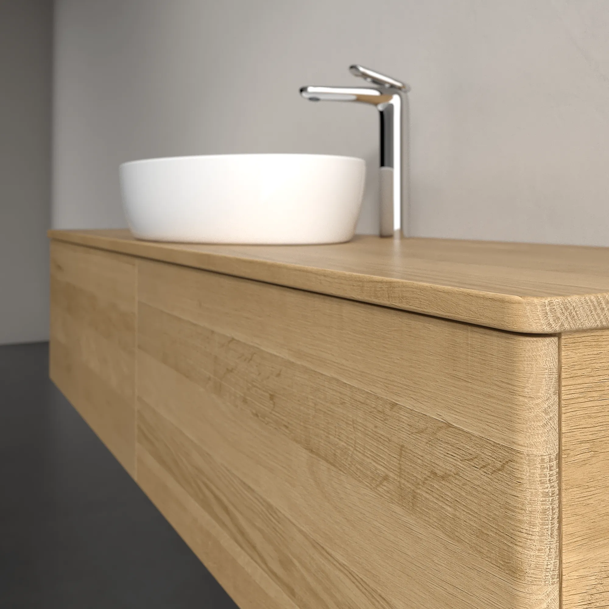 Villeroy & Boch Waschtischunterschrank „Antao“ 1600 × 360 × 500 mm Honey Oak, für Becken mittig, ohne Beleuchtung