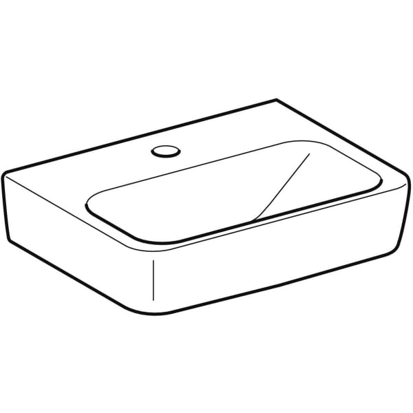 Wandwaschtisch „Renova Plan“, rechteckig 45 × 34 cm in weiß alpin Wandwaschtisch „Renova Plan“, rechteckig 45 × 34 cm in weiß alpin