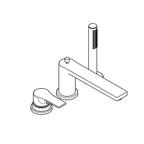 Kludi ZENTA SL 3-Loch Wannenfüll- und Brause-Einhandmischer chrom Kludi ZENTA SL 3-Loch Wannenfüll- und Brause-Einhandmischer chrom