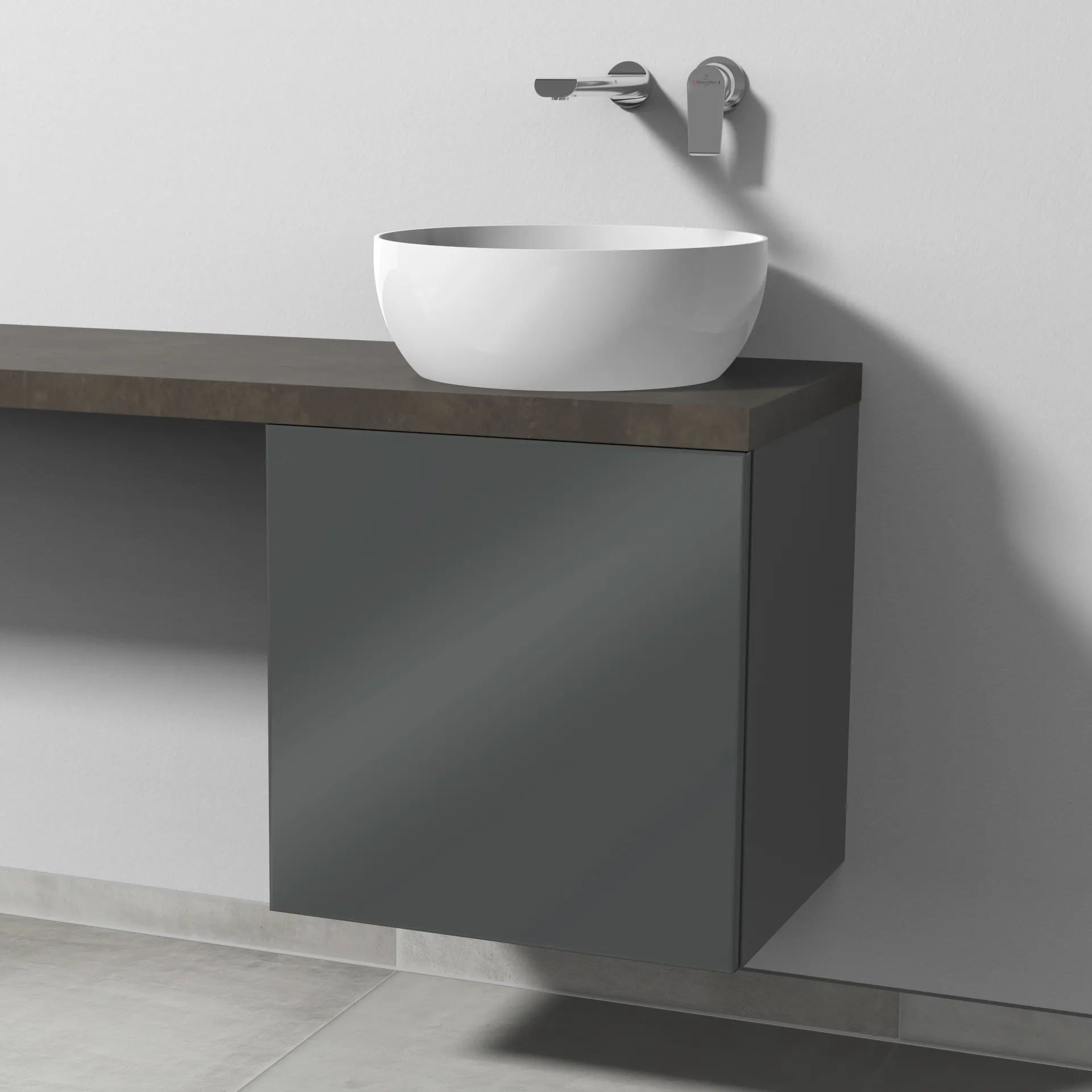 Sanipa Waschtischunterschrank „2morrow“ 500 × 510 × 420 mm in Anthrazit (glanz)