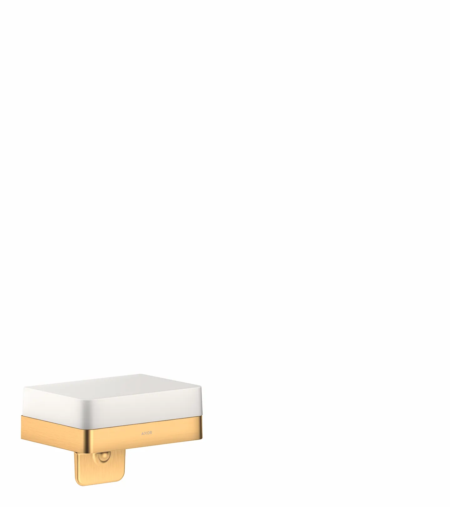 Hansgrohe AXOR Universal Softsquare Lotionspender mit Ablage, Brushed Brass