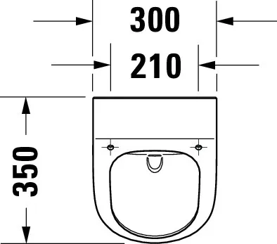 Urinal Rimless ME by Starck, weiß Abgang waagrecht, Ausfür für Deckel, HYG