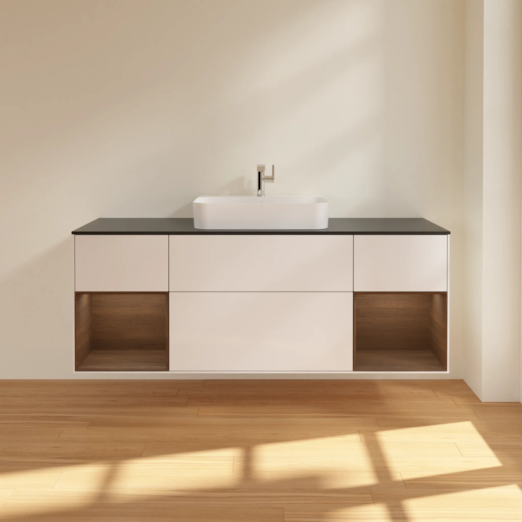 Villeroy & Boch Waschtischunterschrank „Finion“ für Schrankwaschtisch 1600 × 603 × 501 mm Glossy White Lacquer, für Becken mittig