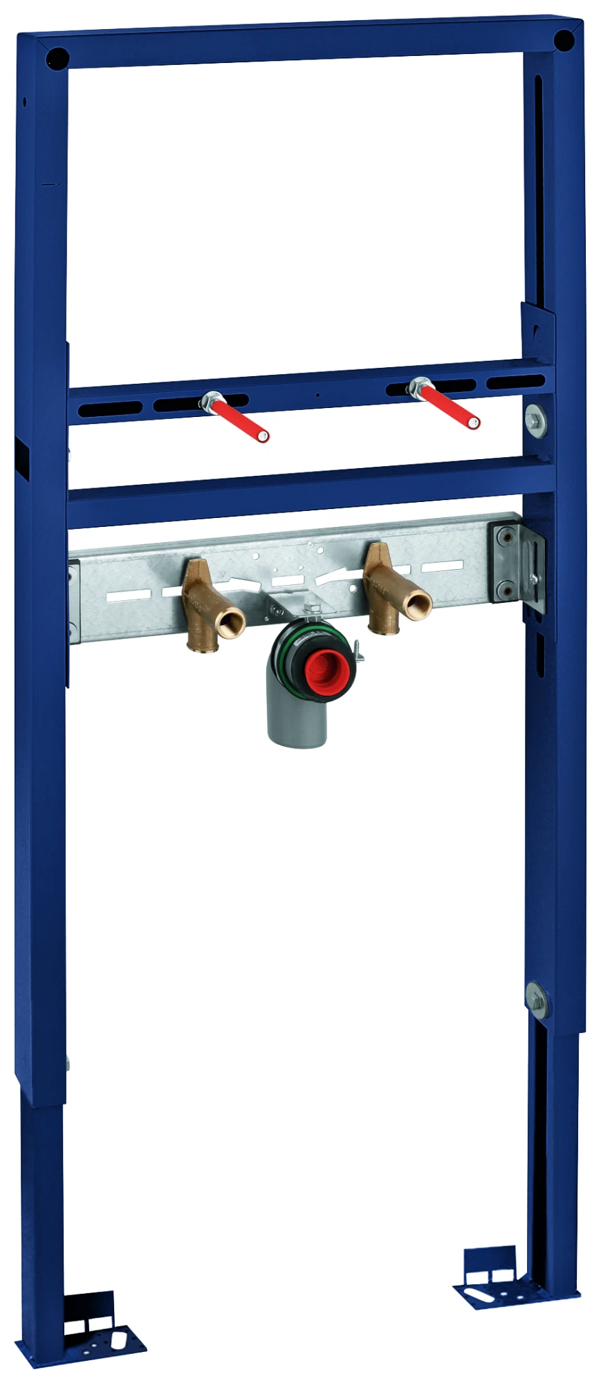 Waschtisch-Element Rapid SL 39052, 1,13 m Bauhöhe, für Einlochbatterie, für Vorwand- oder Ständerwandmontage, mit Schallschutz, 2 schallgedämmte Armaturenanschlüsse DN 15, HT-Ablaufbogen DN 50