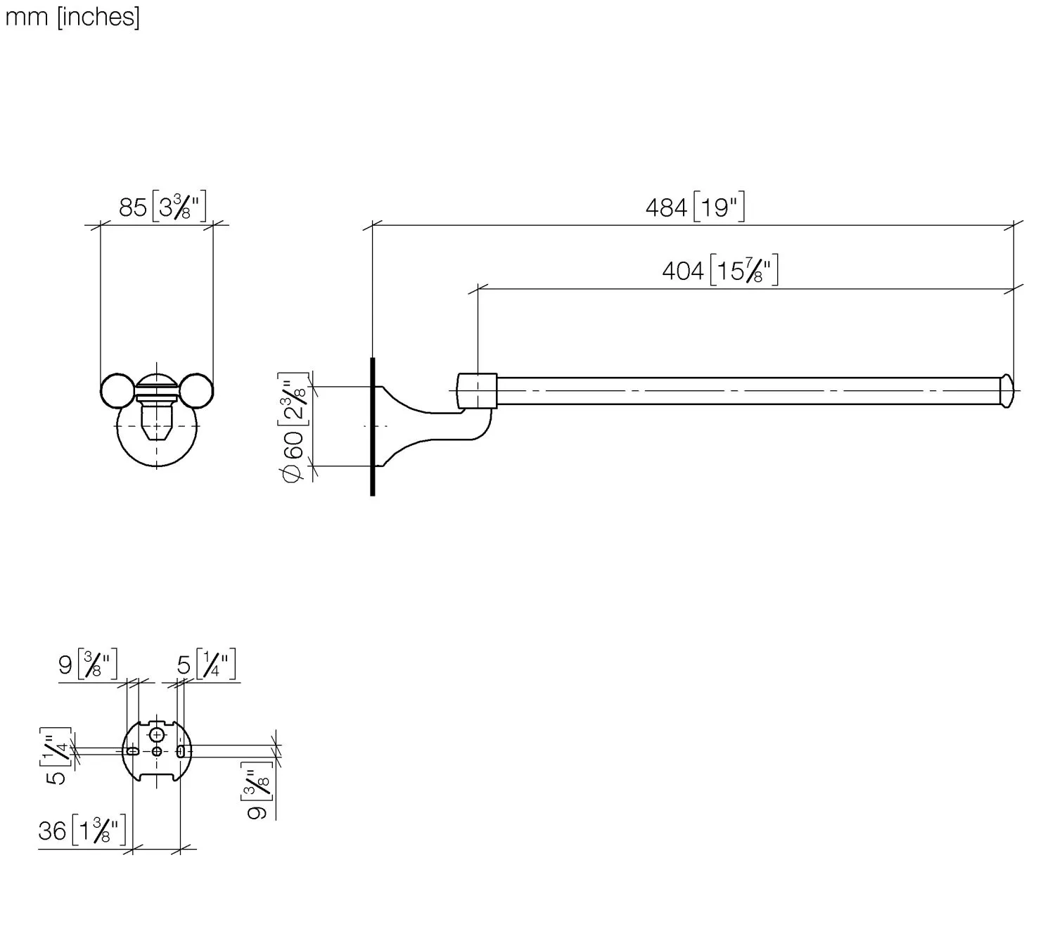 Handtuchhalter 2-teilig schwenkbar MADISON Chrom 83210361 Handtuchhalter 2-teilig schwenkbar MADISON Chrom 83210361