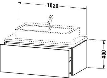 Duravit Waschtischunterschrank wandhängend „L-Cube“ 102 × 40 × 54,7 cm Duravit Waschtischunterschrank wandhängend „L-Cube“ 102 × 40 × 54,7 cm