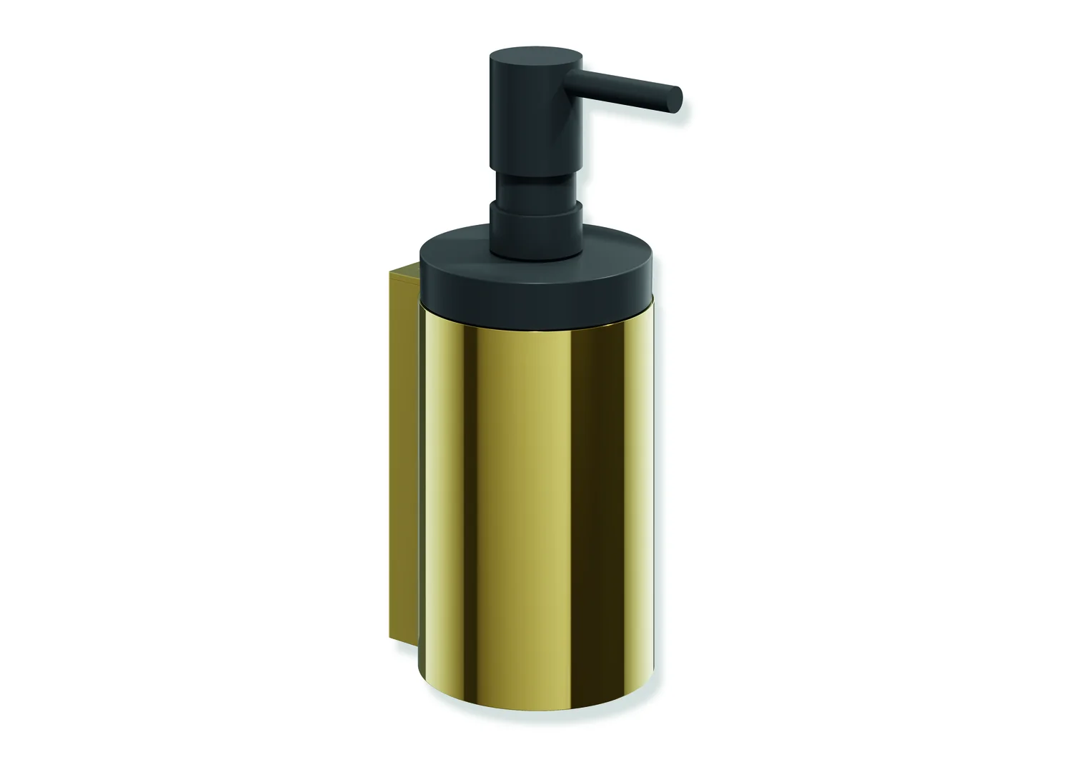 HEWI Seifenspender System 162, PVD gold glänzend, D 70 mm, H 182 mm, T 85 mm