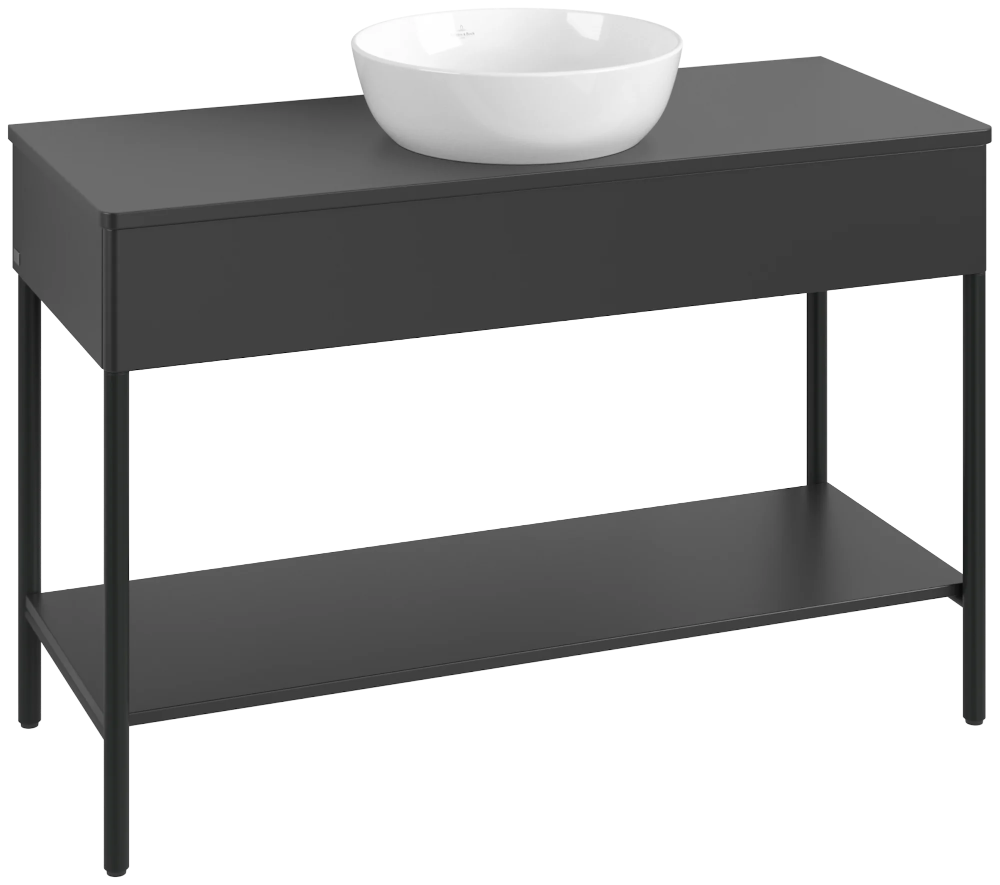 Villeroy & Boch Waschbeckenunterschrank Artis L65011, Eckig Black Matt Lacquer, 1200x782x500mm, mit Beleuchtung und Push-to-open Funktion Villeroy & Boch Waschbeckenunterschrank Artis L65011, Eckig Black Matt Lacquer, 1200x782x500mm, mit Beleuchtung und Push-to-open Funktion
