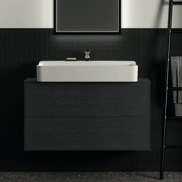 Ideal Standard Waschtischunterschrank „Conca“ 100,2 × 55 × 37,3 cm Eiche geflammt Furnier Ideal Standard Waschtischunterschrank „Conca“ 100,2 × 55 × 37,3 cm Eiche geflammt Furnier