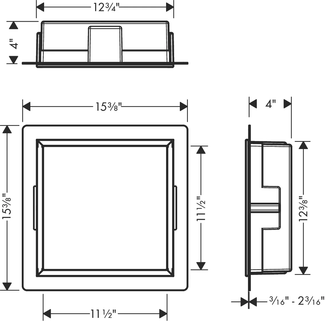 XtraStoris Original Wandnische mit integrier.Rah.300 x 300 x 100 mm MSW XtraStoris Original Wandnische mit integrier.Rah.300 x 300 x 100 mm MSW