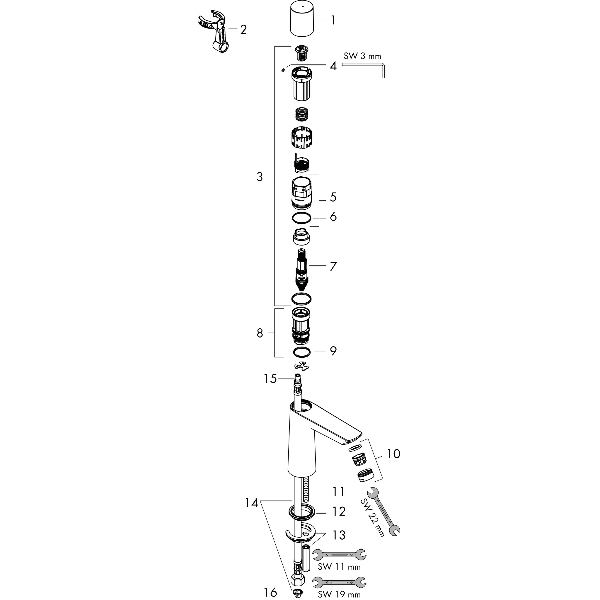 Standventil Selbstschluss Talis Eohne Ablaufgarnitur chrom Standventil Selbstschluss Talis Eohne Ablaufgarnitur chrom