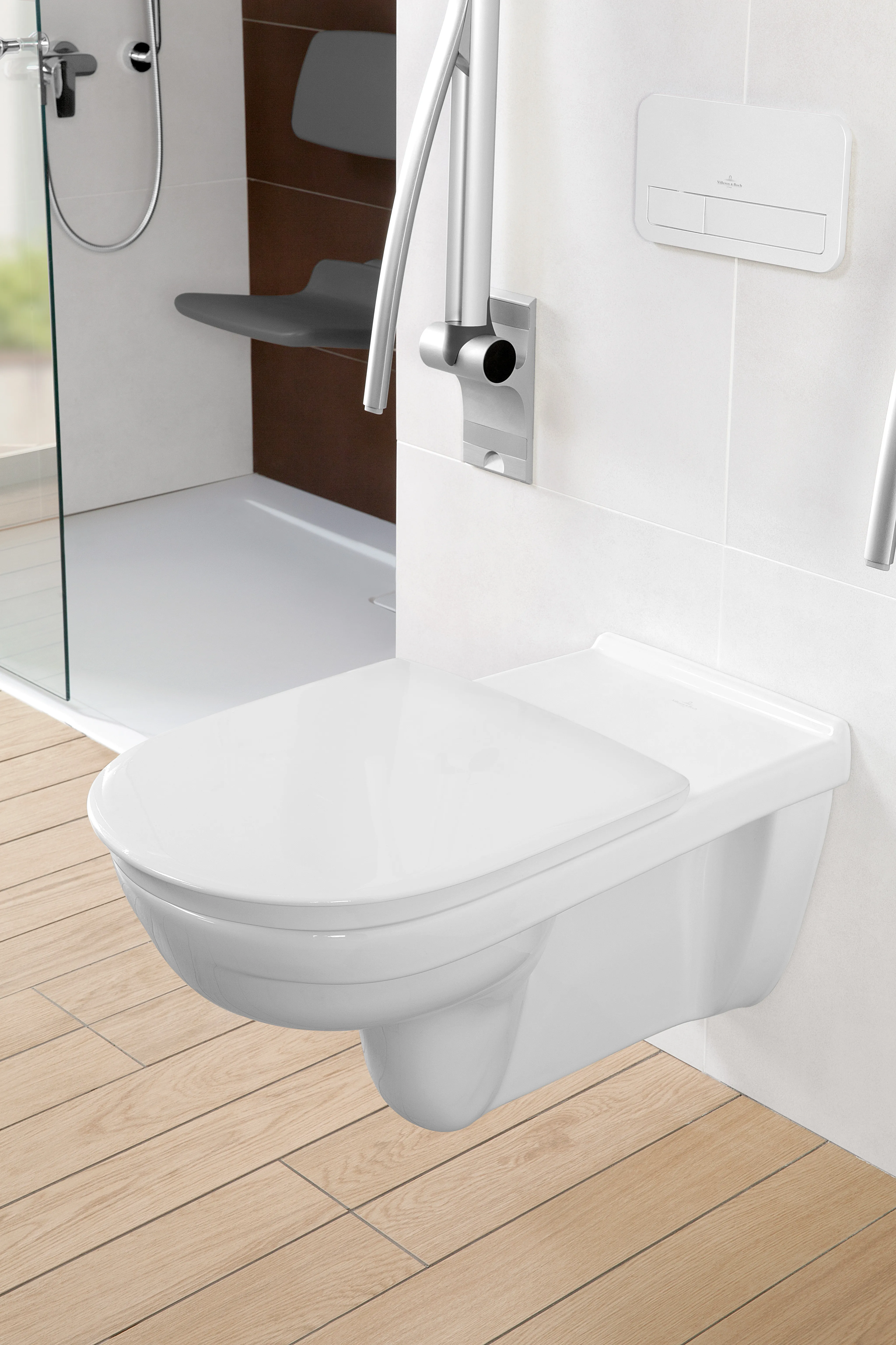 Wand-Tiefspül-WC DirectFlush „ViCare“ 36 × 34,4 × 70 cm ohne Spülrand