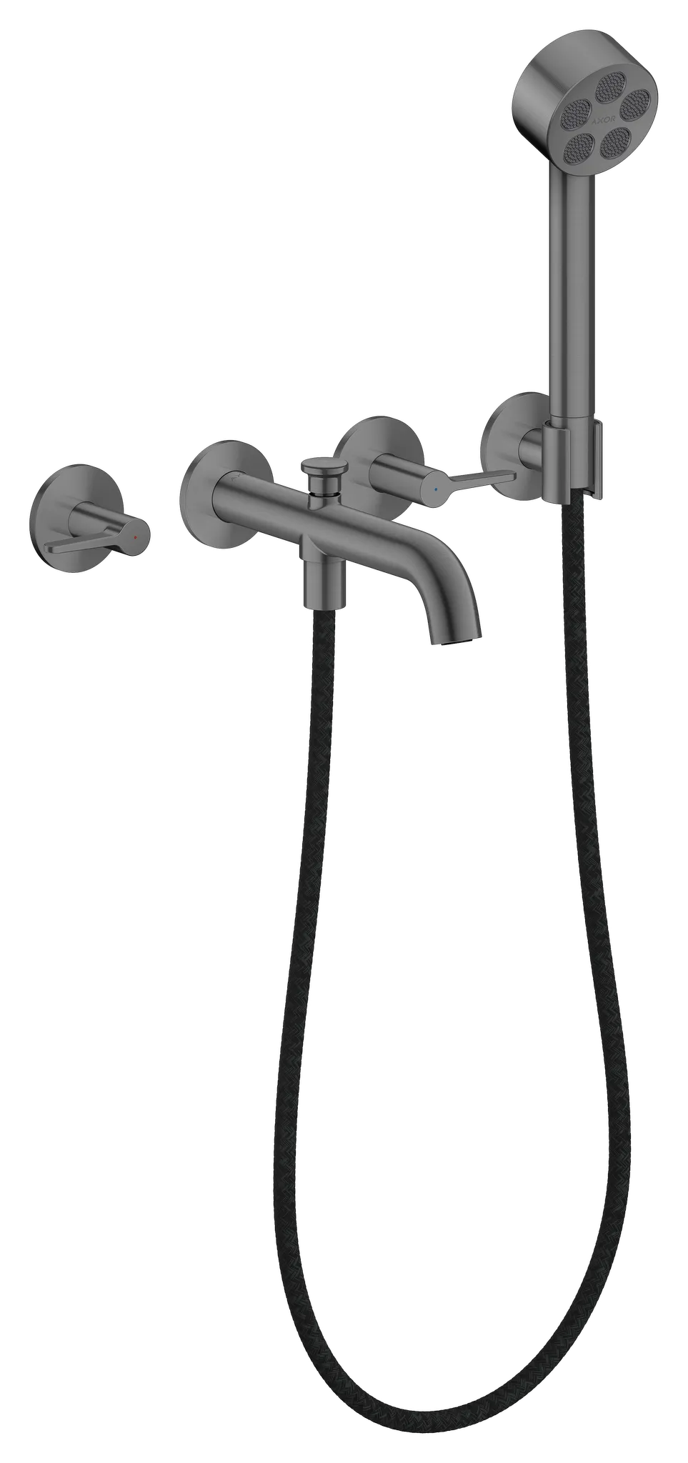 Hansgrohe AXOR One 3-Loch Wannenarmatur Unterputz Brushed Black Chrome
