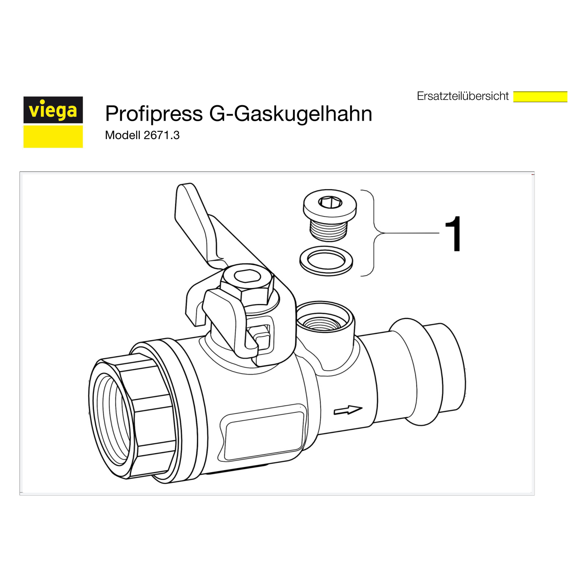 „Profipress G“ Kugelhahn DN 20 | 3/4″ | ⌀ 22 mm