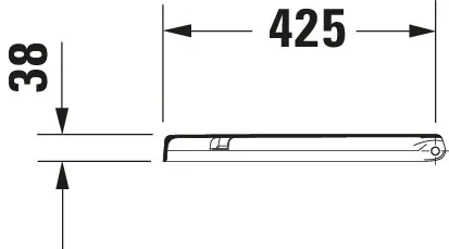 Duravit WC-Sitz „Starck 3“ 37 × 43,6 × 3,8 cm in, Scharniere Edelstahl