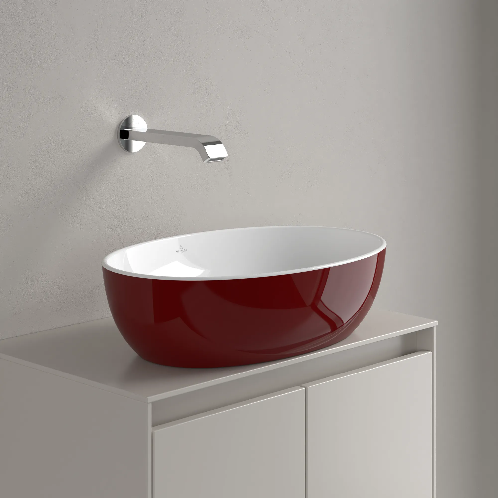 Villeroy & Boch Aufsatzwaschtisch „Artis“ 480 × 325 × 135 mm in Bordeaux Villeroy & Boch Aufsatzwaschtisch „Artis“ 480 × 325 × 135 mm in Bordeaux