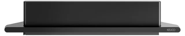 KEUCO AVENO Eckduschablage mit Glasabzieher schwarz matt
