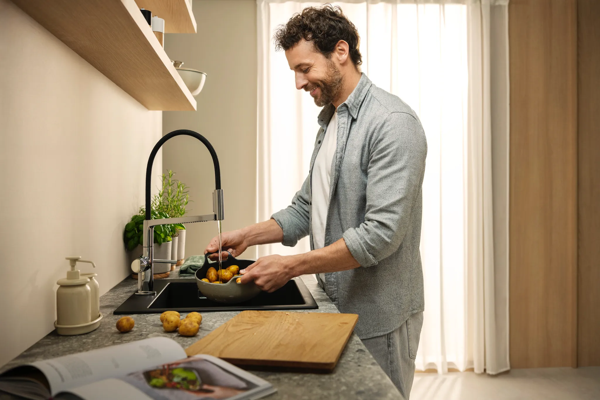 Hansgrohe S51 S510-F450 Einbauspüle 450, Graphitschwarz Hansgrohe S51 S510-F450 Einbauspüle 450, Graphitschwarz