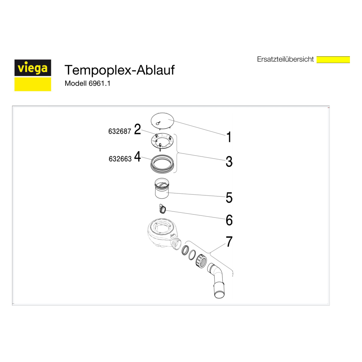 Set Viega Ablaufgarnitur mit Abdeckhaube Set Viega Ablaufgarnitur mit Abdeckhaube