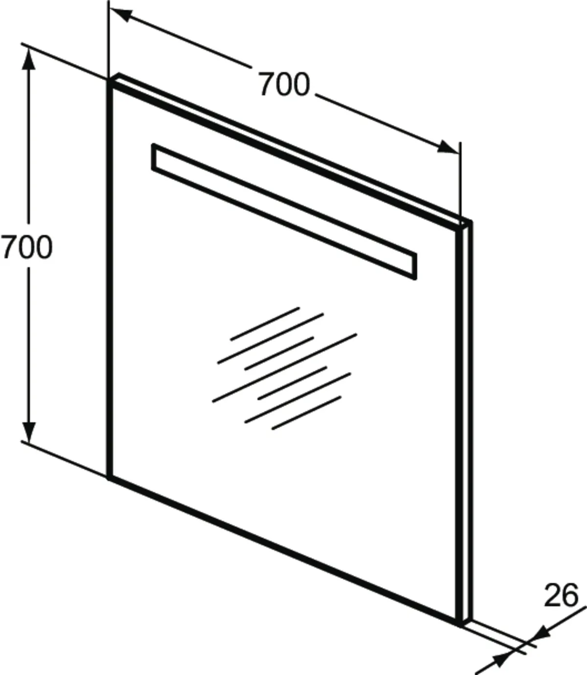 Ideal Standard Spiegel „Mirror&Light“ 70 × 70 cm Ideal Standard Spiegel „Mirror&Light“ 70 × 70 cm