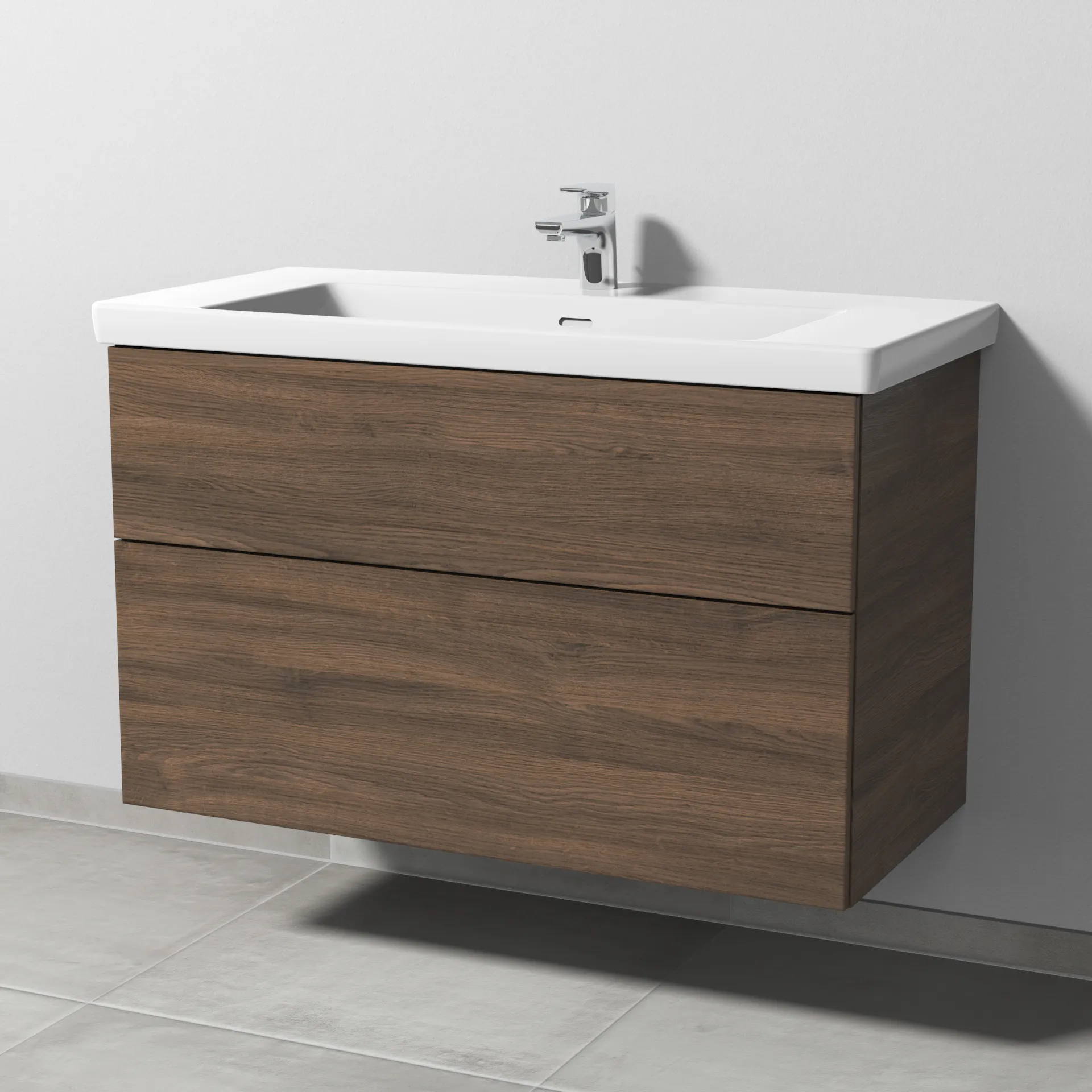Waschtischunterbau mit Auszügen 3way (SM849) 588x955x462 Anthrazit-Matt