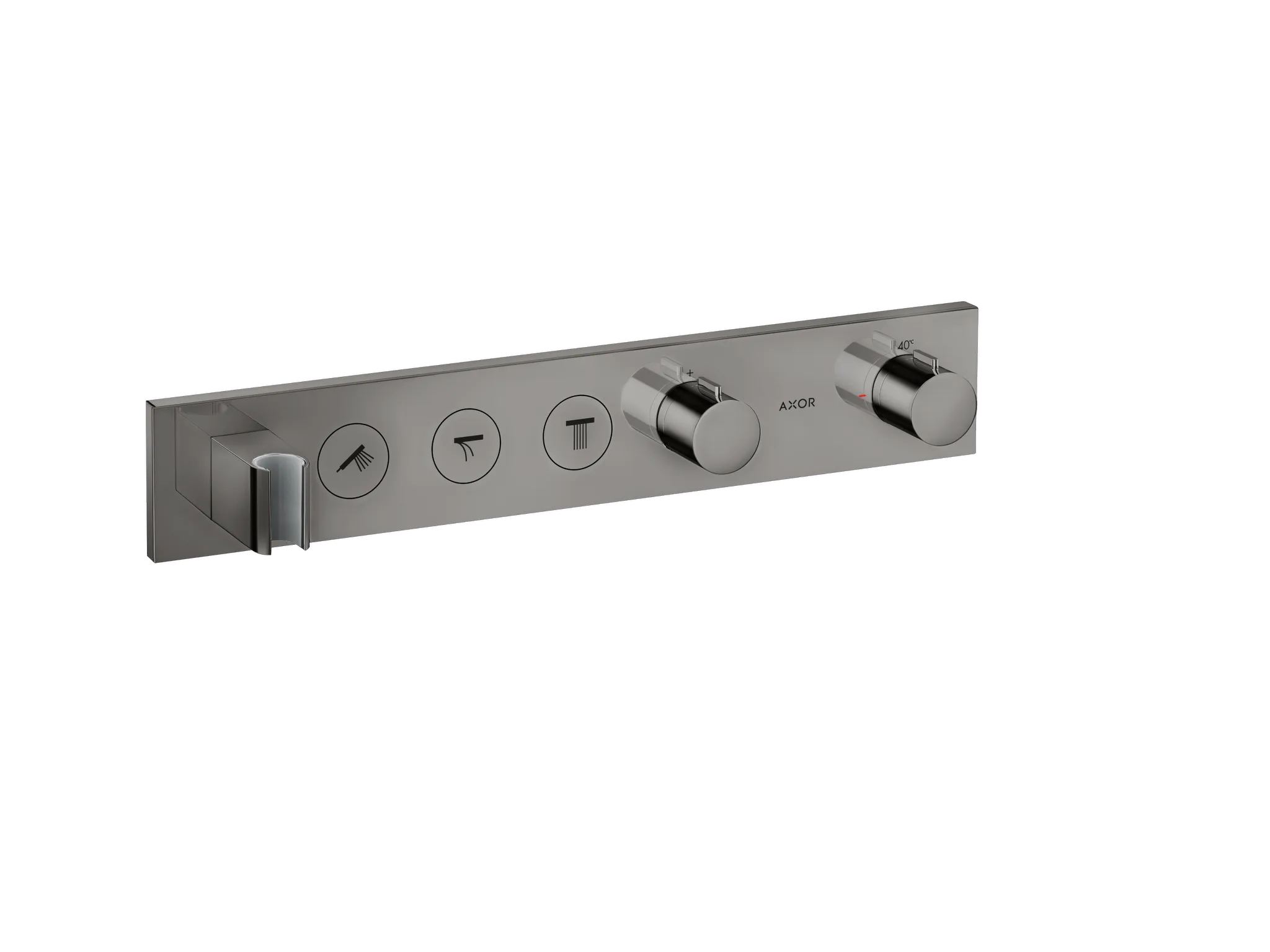 Hansgrohe AXOR ShowerSolutions Thermostatmodul Select 530⁄90 Unterputz für 3 Verbraucher, Polished Black Chrome