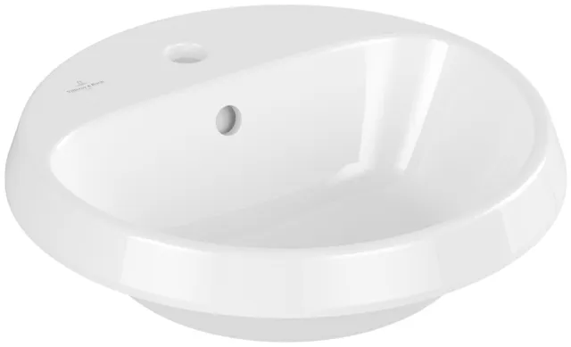 Villeroy & Boch Einbauwaschtisch „Architectura“ mit 1×1 Hahnlochbohrung, ⌀ 450 mm, mit Hahnlochbohrung, Hahnlochposition mittig in Weiß Alpin Villeroy & Boch Einbauwaschtisch „Architectura“ mit 1×1 Hahnlochbohrung, ⌀ 450 mm, mit Hahnlochbohrung, Hahnlochposition mittig in Weiß Alpin