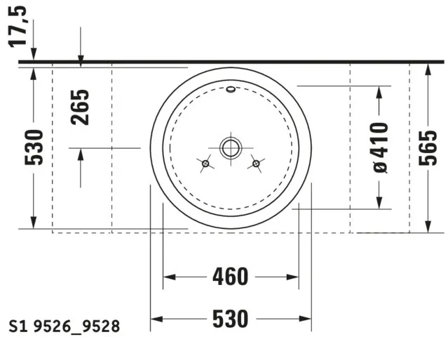 Aufsatzwaschtisch „Starck 1“, mit Überlauf Aufsatzwaschtisch „Starck 1“, mit Überlauf