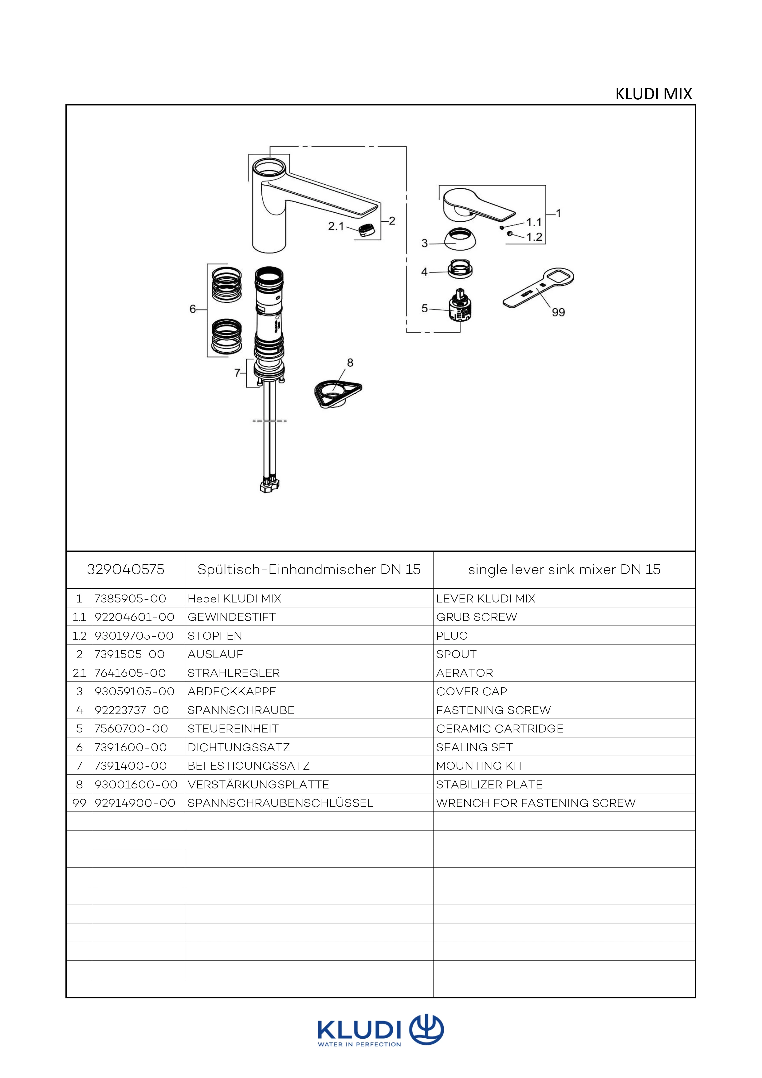MIX SpültischEHM DN 10 geschlossener Hebel chrom MIX SpültischEHM DN 10 geschlossener Hebel chrom