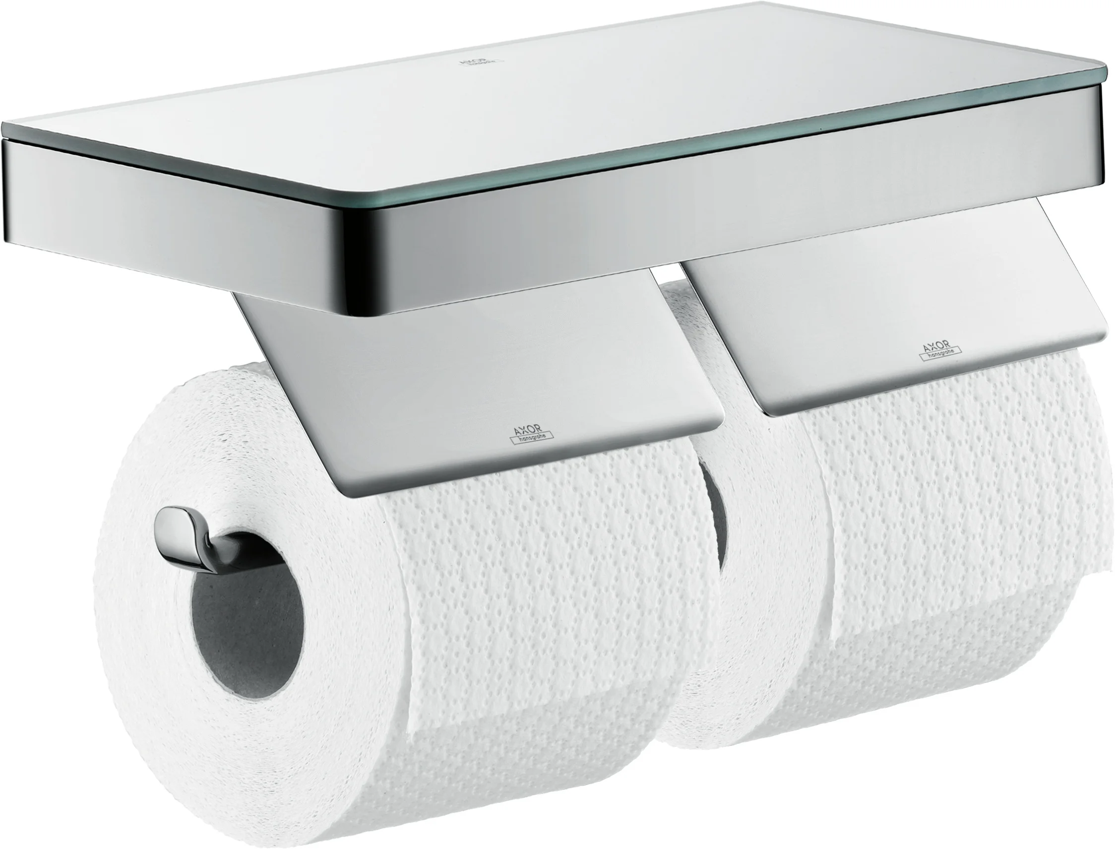 Hansgrohe AXOR Universal Softsquare Toilettenpapierhalter mit Deckel, Chrom, Wandmontage, spiegelverkehrt, kombinierbar mit Seifenschale und Ablage Hansgrohe AXOR Universal Softsquare Toilettenpapierhalter mit Deckel, Chrom, Wandmontage, spiegelverkehrt, kombinierbar mit Seifenschale und Ablage