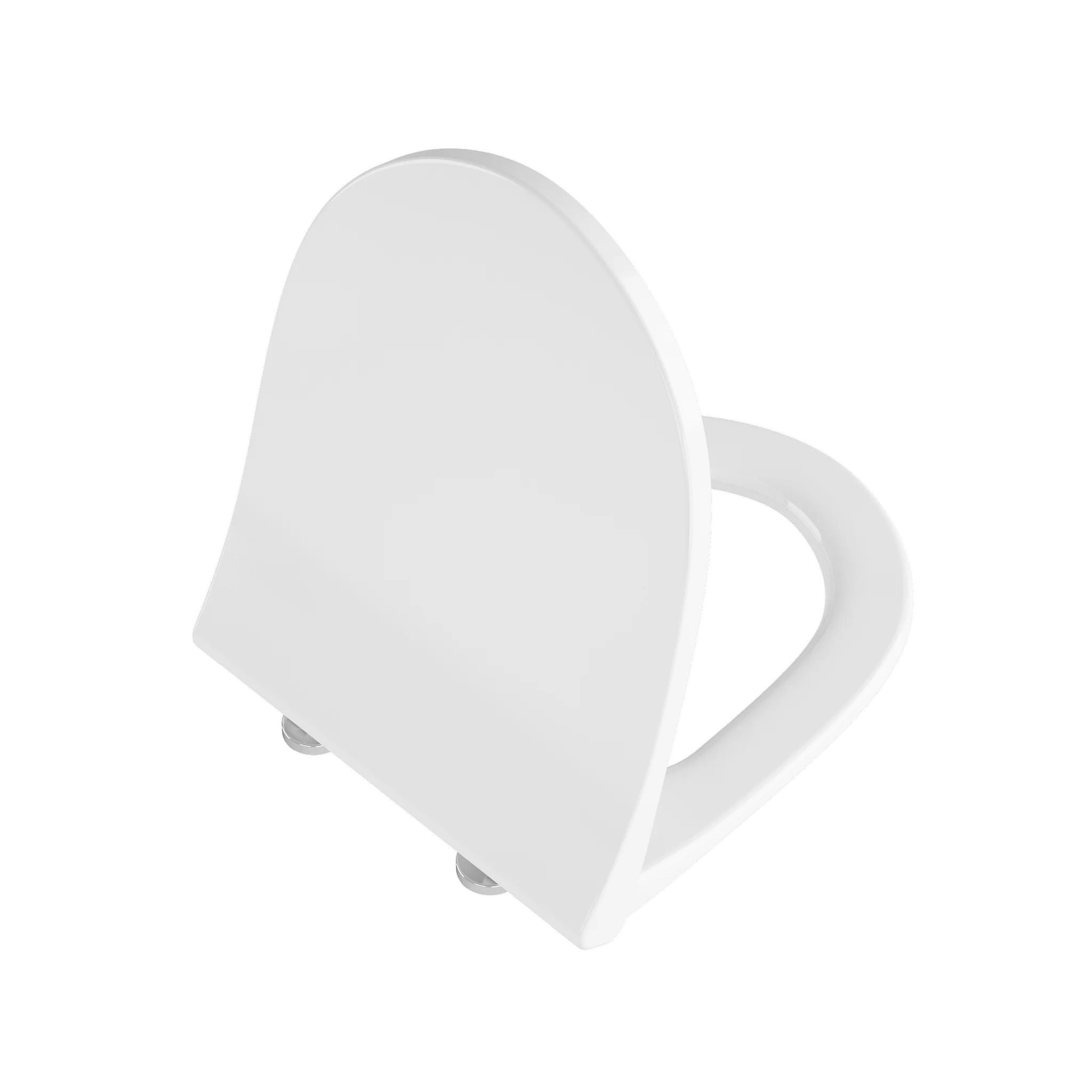 VitrA Sento WC-Sitz Slim Wrap mit Absenkautomatik, Duroplast, Edelstahlscharniere, abnehmbar, Befestigung von oben, Weiß Hochglanz