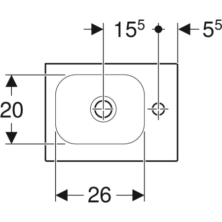 Wandwaschtisch mit Ablagefläche „iCon Light“, rechteckig, Hahnlochposition rechts, Ablagefläche rechts, mittig 38 × 28 cm in weiß matt Wandwaschtisch mit Ablagefläche „iCon Light“, rechteckig, Hahnlochposition rechts, Ablagefläche rechts, mittig 38 × 28 cm in weiß matt