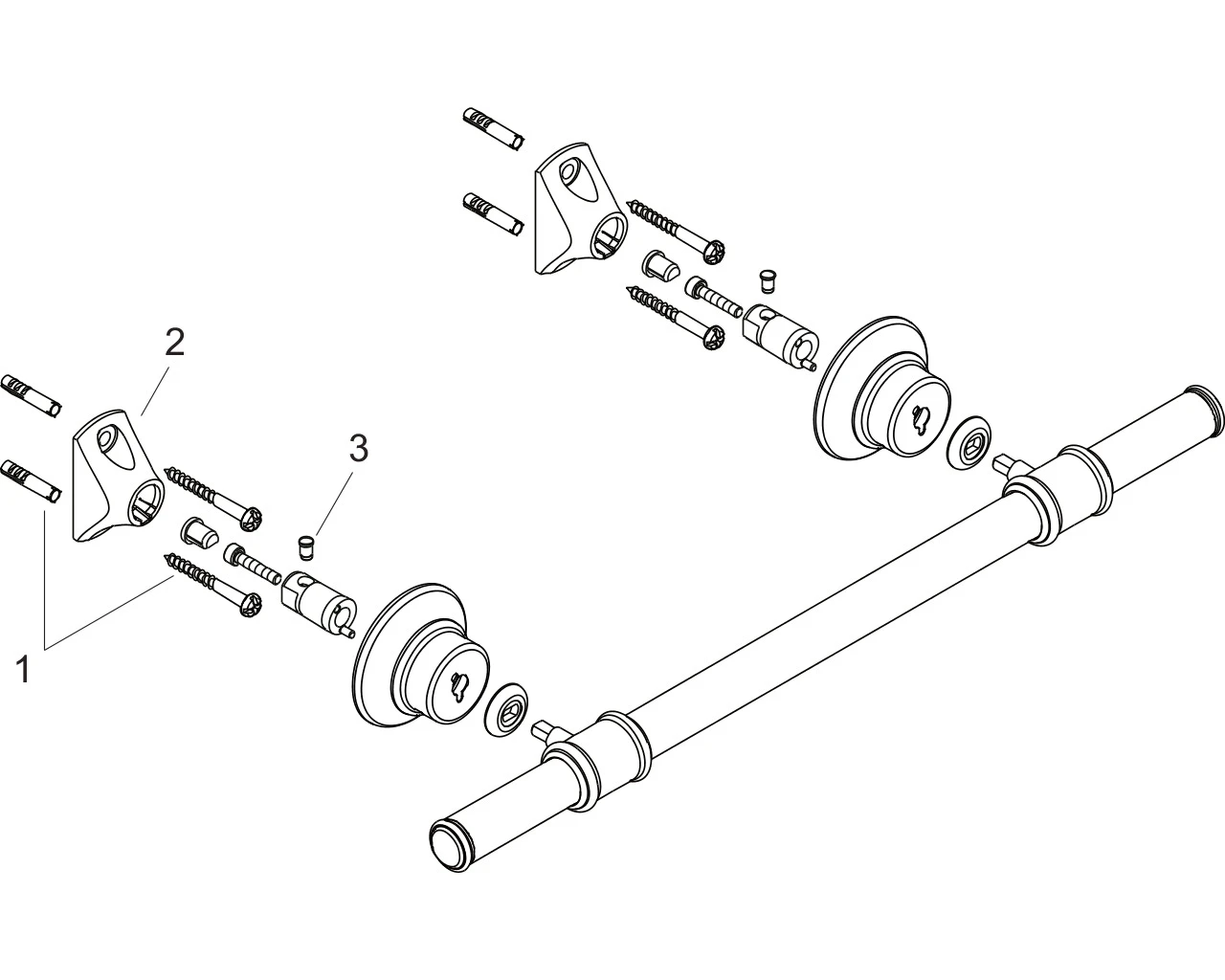 Badetuchhalter Axor Montreux 800mm chrom