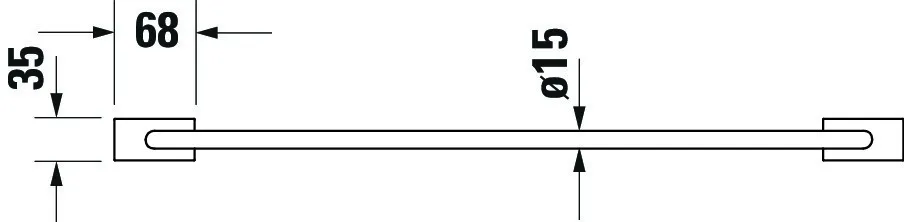 Duravit Karree Handtuchhalter, Chrom, 70x668x35 mm Duravit Karree Handtuchhalter, Chrom, 70x668x35 mm