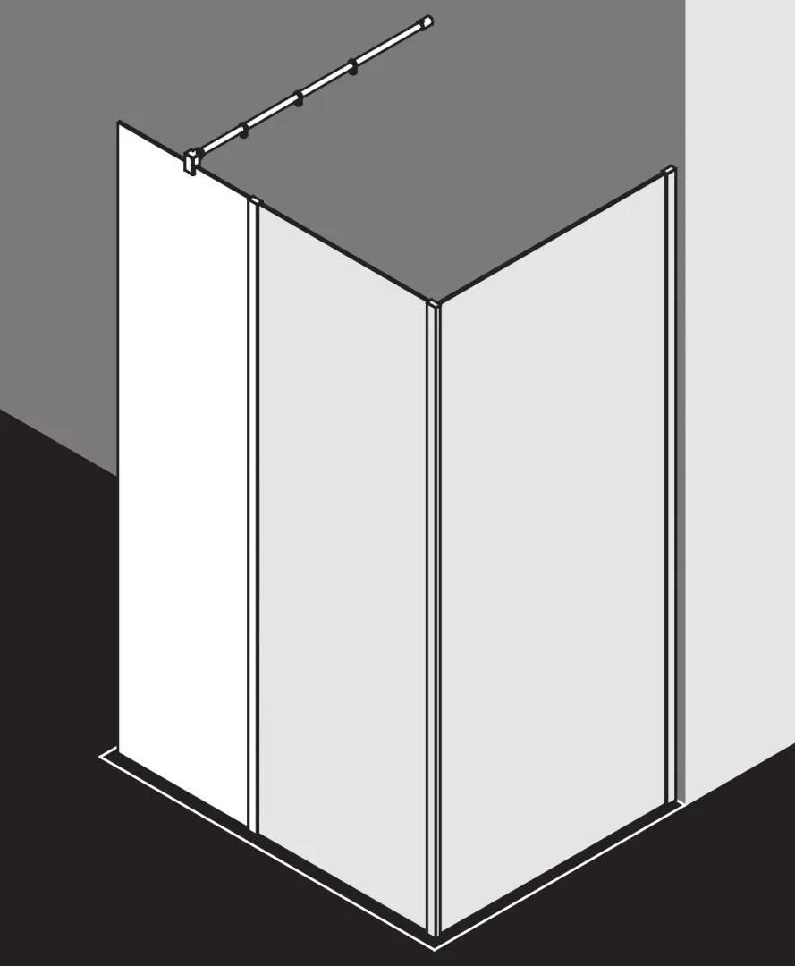 Kermi Duschdesign Walk-In-Duschkabine „WALK-IN XB“ Glas Klar, Profile Silber Hochglanz, BV: 300 - 300 mm H: 2000 mm Kermi Duschdesign Walk-In-Duschkabine „WALK-IN XB“ Glas Klar, Profile Silber Hochglanz, BV: 300 - 300 mm H: 2000 mm