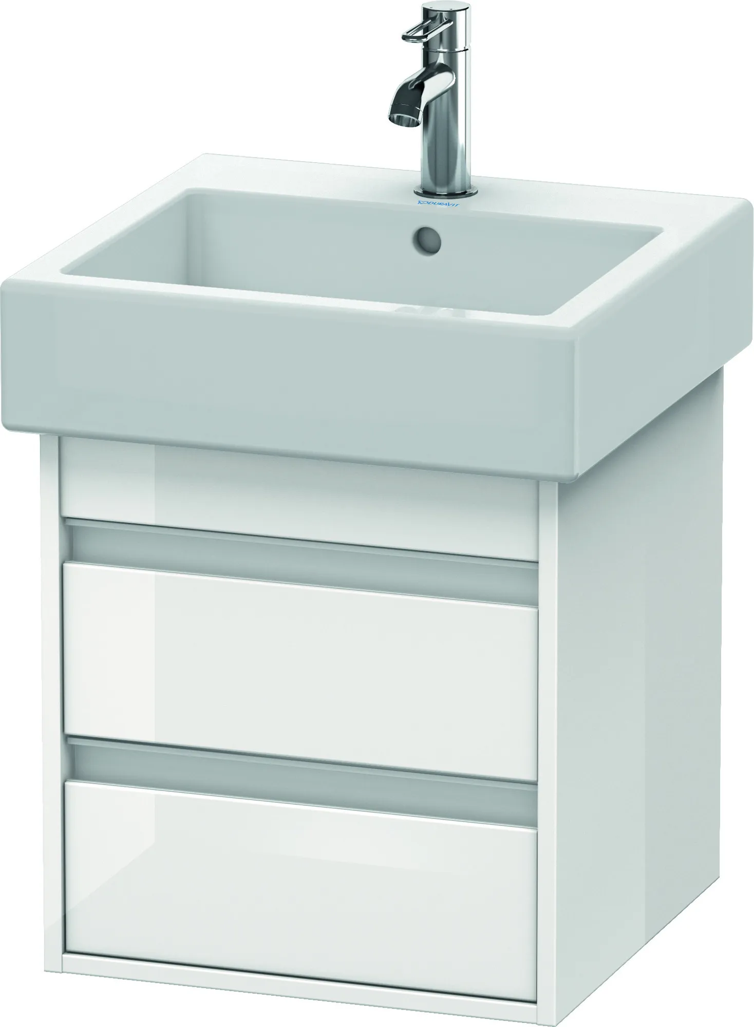 Duravit Waschtischunterschrank wandhängend „Ketho“ 45 × 48 × 44 cm Weiß Hochglanz