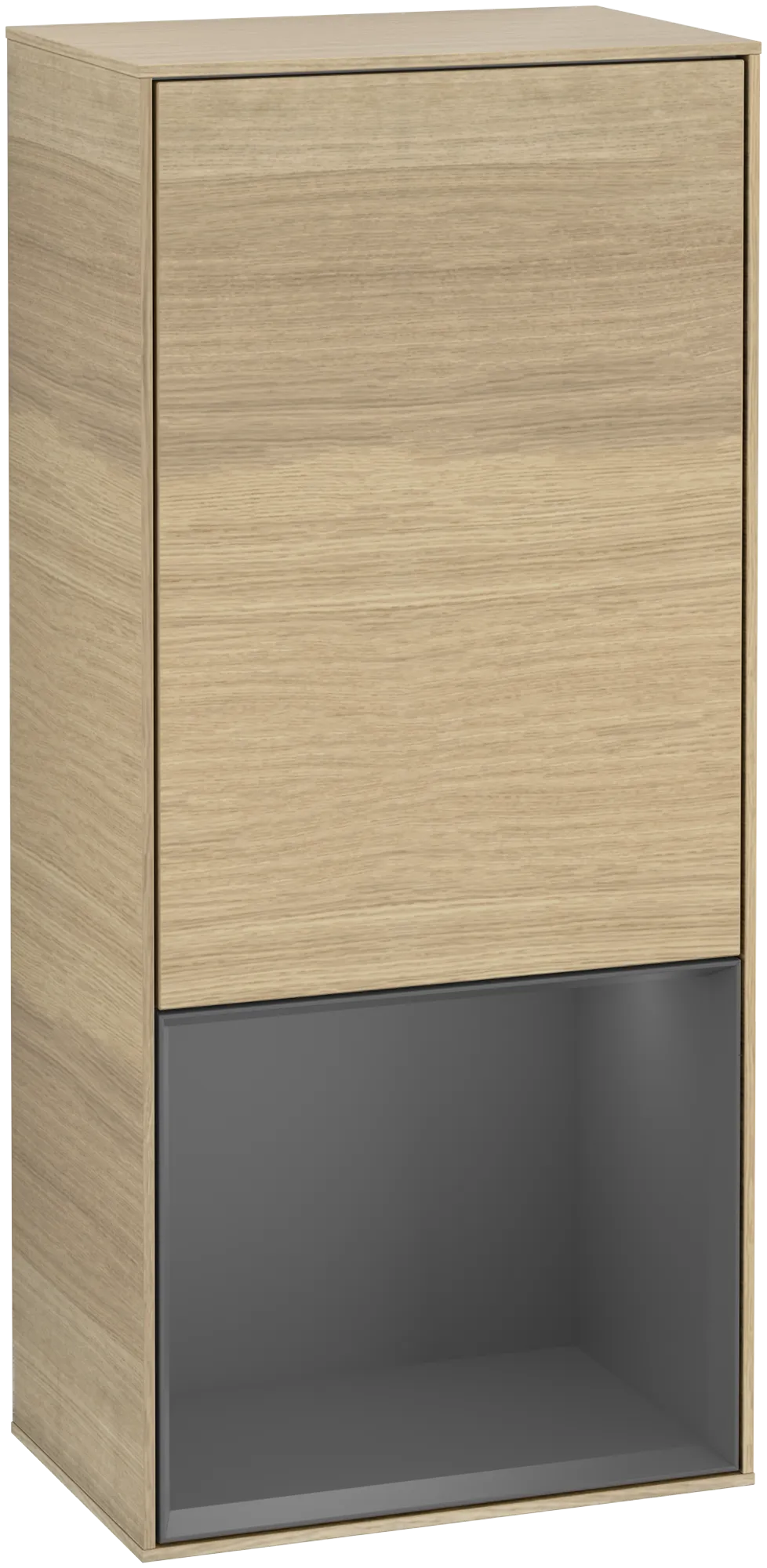 Villeroy & Boch Seitenschrank „Finion“ 41,8 × 93,6 cm 1 Tür, Anschlag links, mit Wand- und Regalelementbeleuchtung Anschlag links