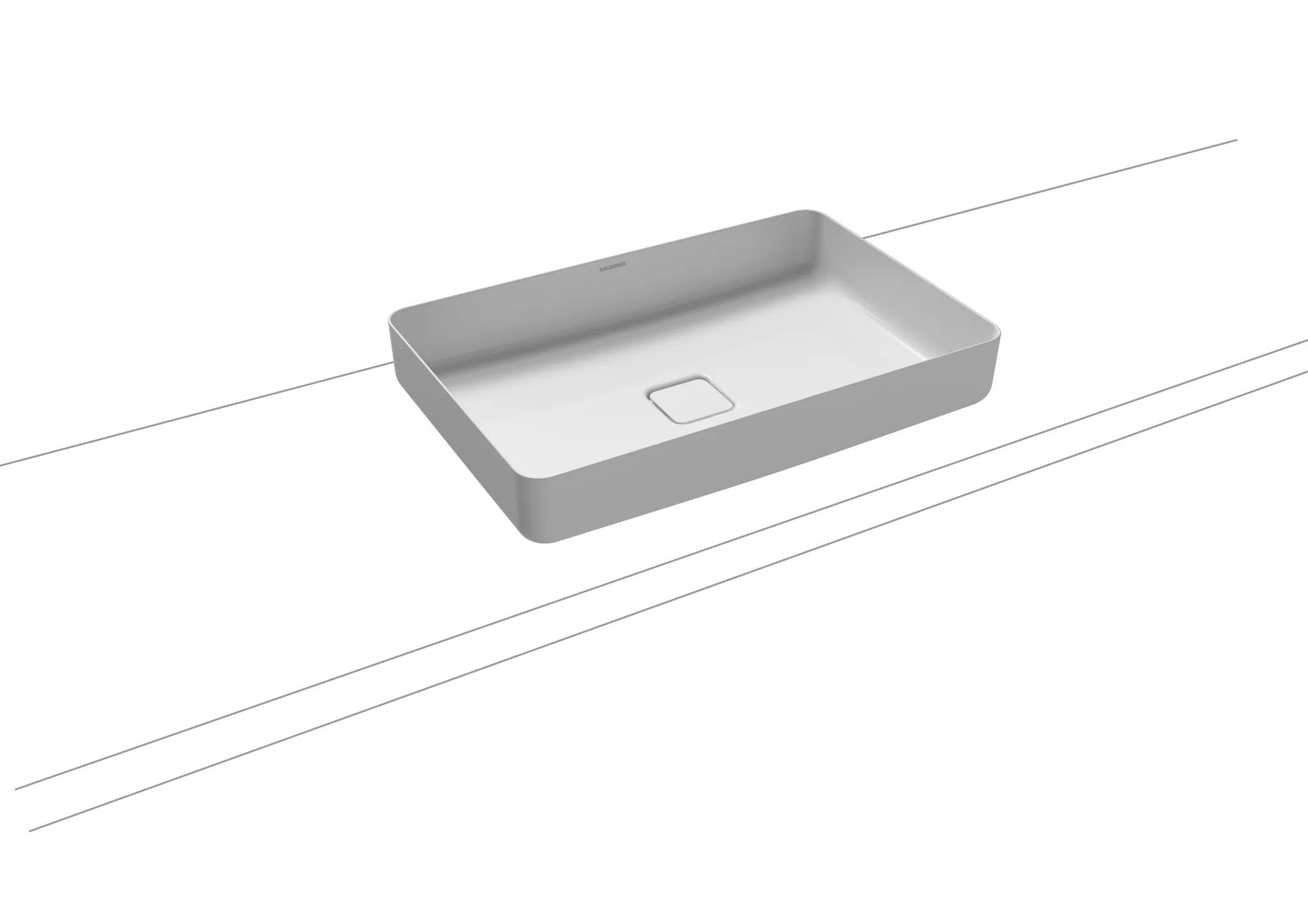 Waschtischschale „Miena“ 58 × 38 cm in alpinweiß matt, mit Perl-Effekt Waschtischschale „Miena“ 58 × 38 cm in alpinweiß matt, mit Perl-Effekt