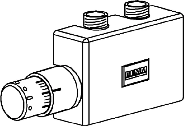 M-Ventil Purline DN15x50mm, DForm, mit Thermostat Puro, Hewi-Rot M-Ventil Purline DN15x50mm, DForm, mit Thermostat Puro, Hewi-Rot