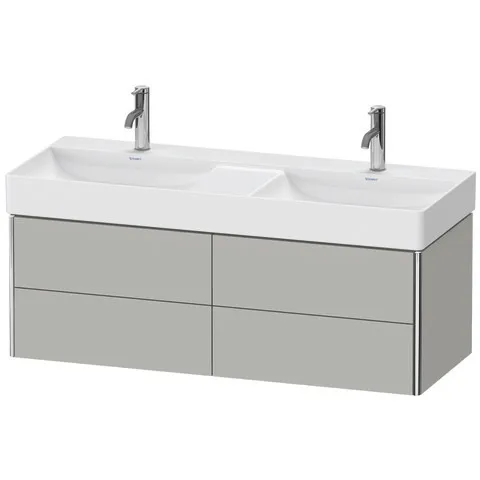 Duravit Waschtischunterschrank wandhängend „XSquare“ 118,4 × 39,7 × 46 cm Betongrau Matt Duravit Waschtischunterschrank wandhängend „XSquare“ 118,4 × 39,7 × 46 cm Betongrau Matt