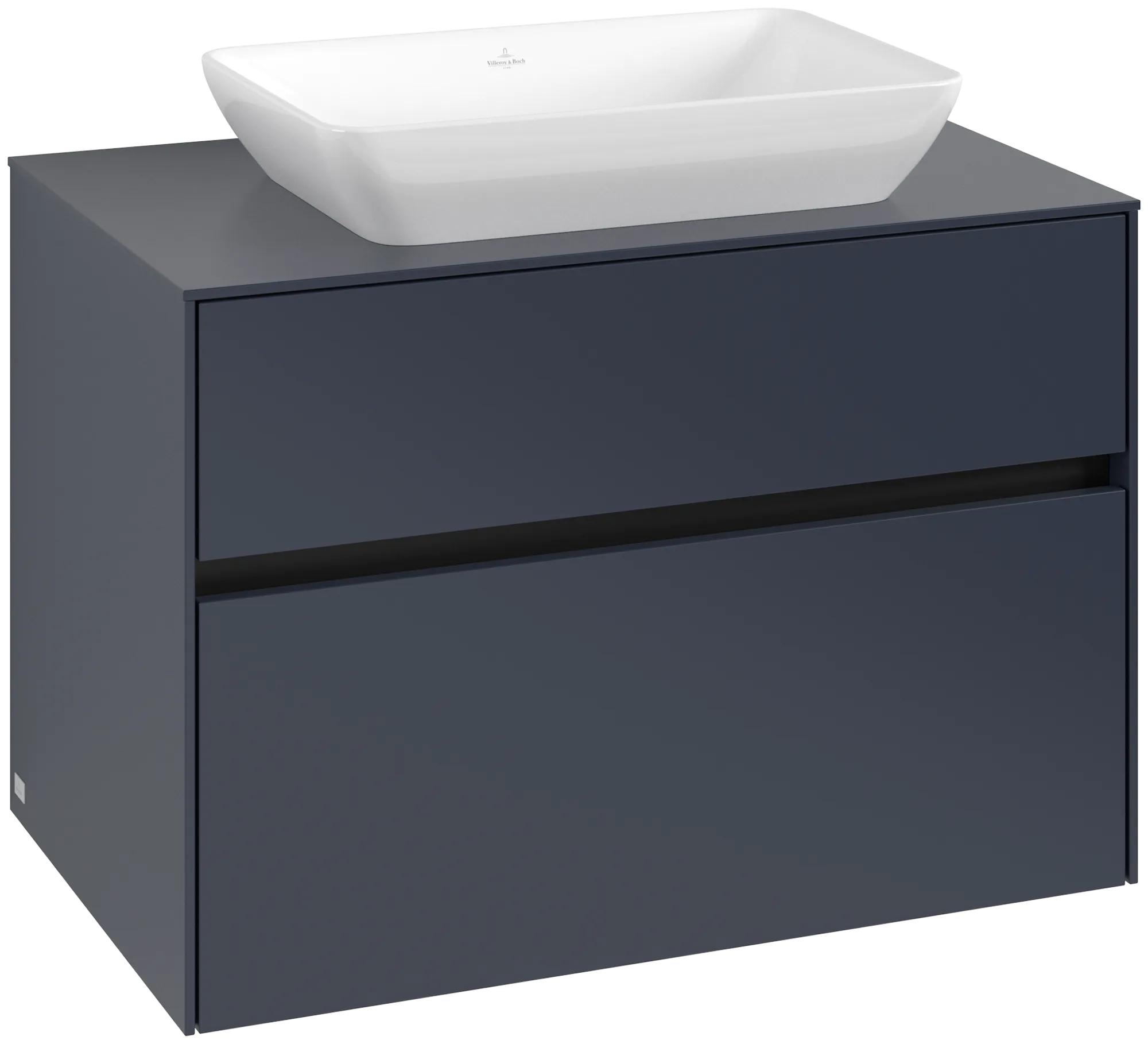 Villeroy & Boch Waschbeckenunterschrank Collaro C10800, Eckig, Marine Blue, 800x548x500 mm, mit SoftClosing, 2 Auszüge Villeroy & Boch Waschbeckenunterschrank Collaro C10800, Eckig, Marine Blue, 800x548x500 mm, mit SoftClosing, 2 Auszüge