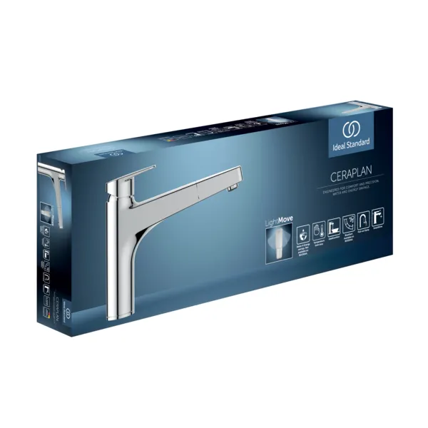 Küchenarmatur Ceraplan mit hohem Auslauf Ausladung 210mm 1-Funktions-Handbrause Chrom Küchenarmatur Ceraplan mit hohem Auslauf Ausladung 210mm 1-Funktions-Handbrause Chrom