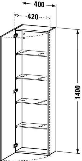 Duravit Hochschrank „DuraStyle“ 40 × 140 × 24 cm