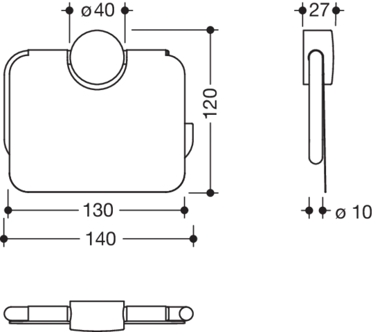 HEWI Toilettenpapierhalter „System 815“ 14 cm