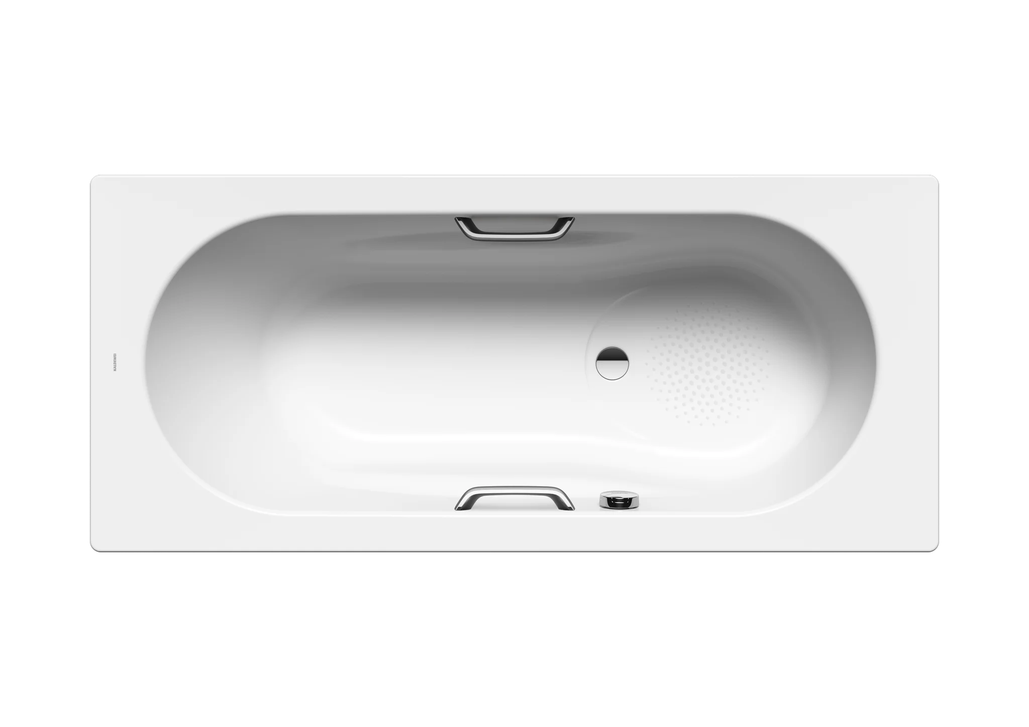 Kaldewei VAIO SET STAR Badewanne, alpinweiß, Antislip, 1800x800 mm, mit integrierten Armlehnen und seitlichem Überlauf
