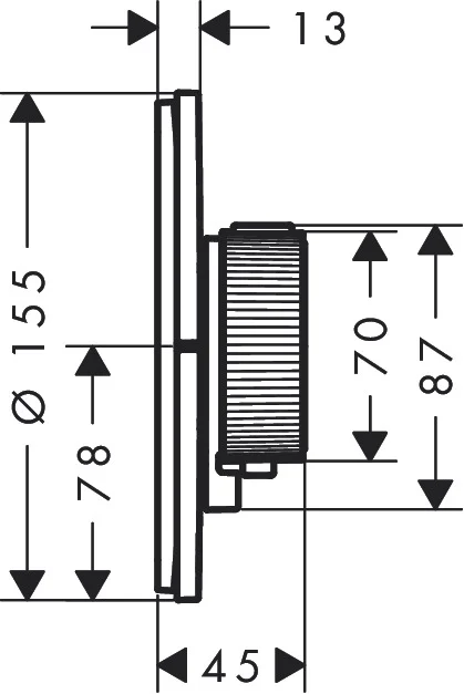 Hansgrohe AXOR ShowerSelect ID Thermostat HighFlow rund chrom - präzise Temperatursteuerung, Mengensteuerung mit Stop Funktion, maximale Durchflussmenge 24 l/min bei 3 bar, flache Rosette für mehr Platz in der Dusche Hansgrohe AXOR ShowerSelect ID Thermostat HighFlow rund chrom - präzise Temperatursteuerung, Mengensteuerung mit Stop Funktion, maximale Durchflussmenge 24 l/min bei 3 bar, flache Rosette für mehr Platz in der Dusche