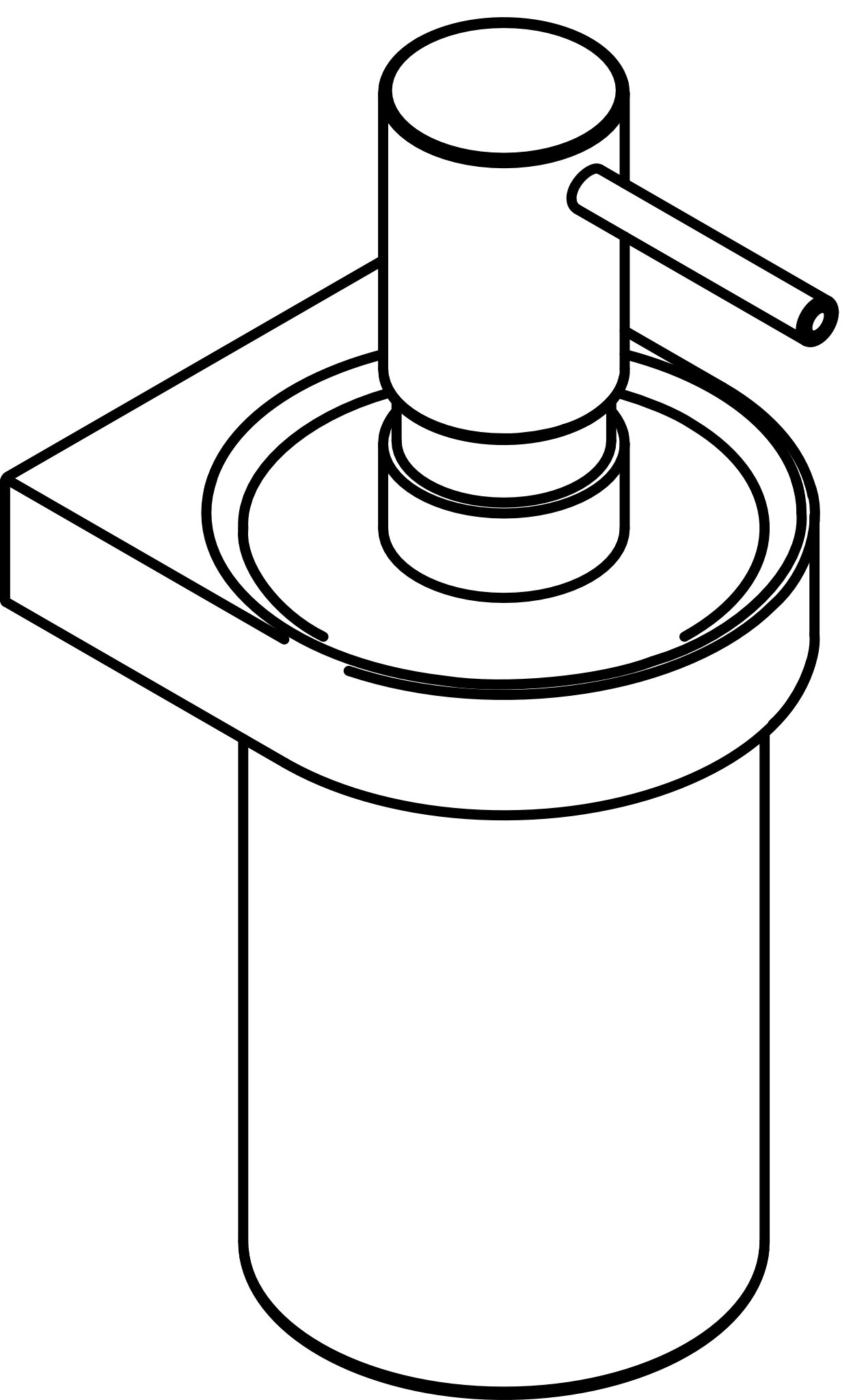 HEWI Seifenspender „System 800“ 10,9 × 8,1 × 16,8 cm