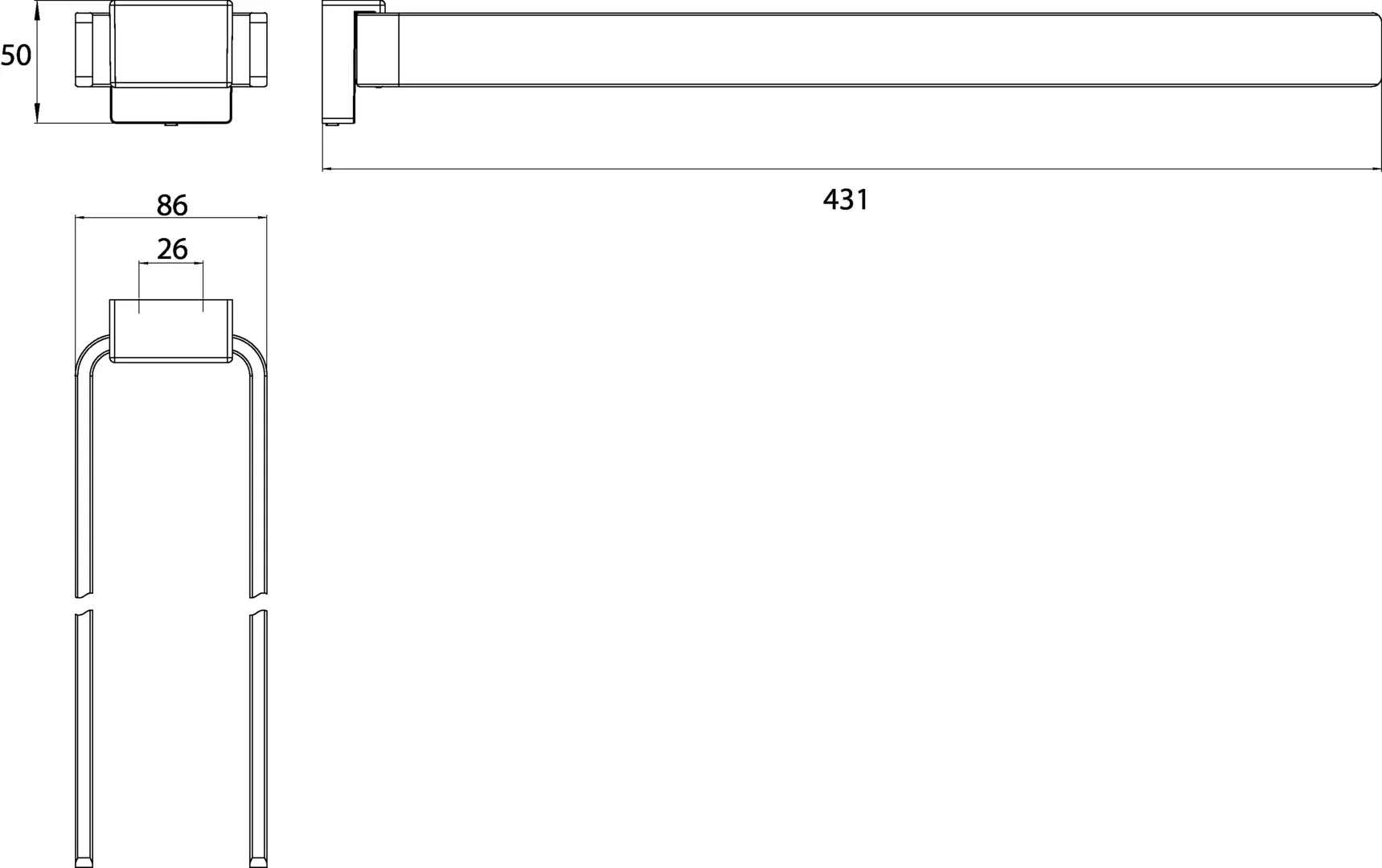 emco Handtuchhalter „cue“ in chrom emco Handtuchhalter „cue“ in chrom