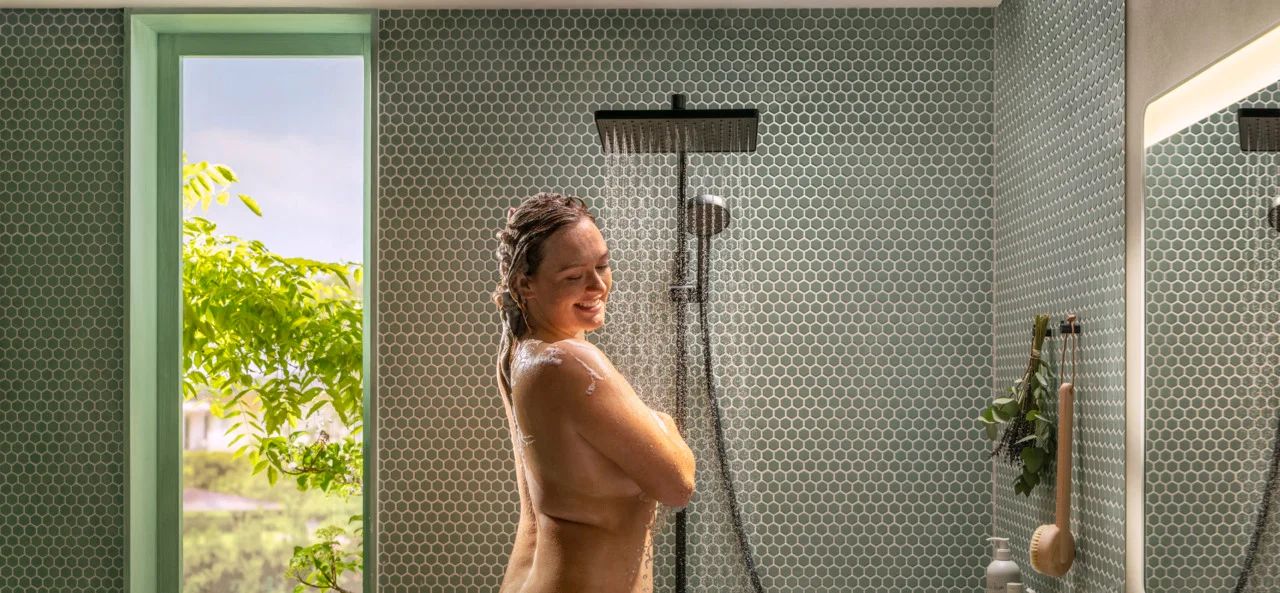 Activera Q Showerpipe 290/180 1jet EcoSmart mit Ecostat Fine, Oberfläche: Chrom