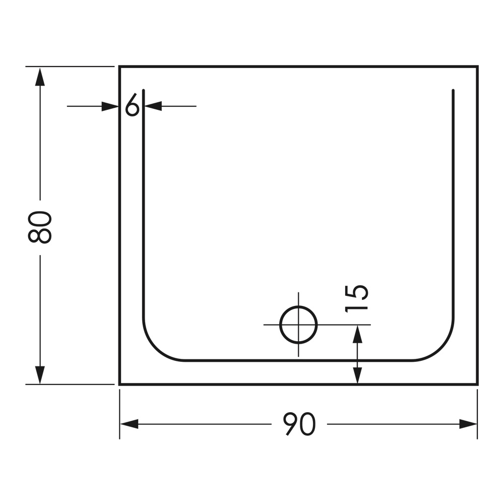 repaBAD rechteck Duschwanne „Como“ 900 × 800 mm ohne Oberflächenbeschichtung, in Weiß repaBAD rechteck Duschwanne „Como“ 900 × 800 mm ohne Oberflächenbeschichtung, in Weiß